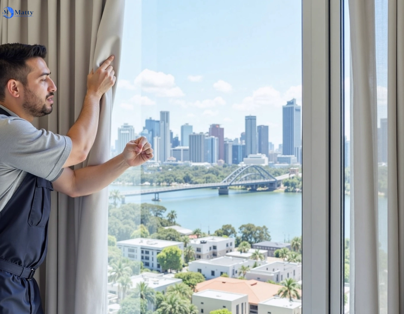 Professional curtain steam cleaning service tugun QLD by Matty Curtain Cleaning